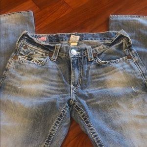 True religion men jeans, heavy stitch